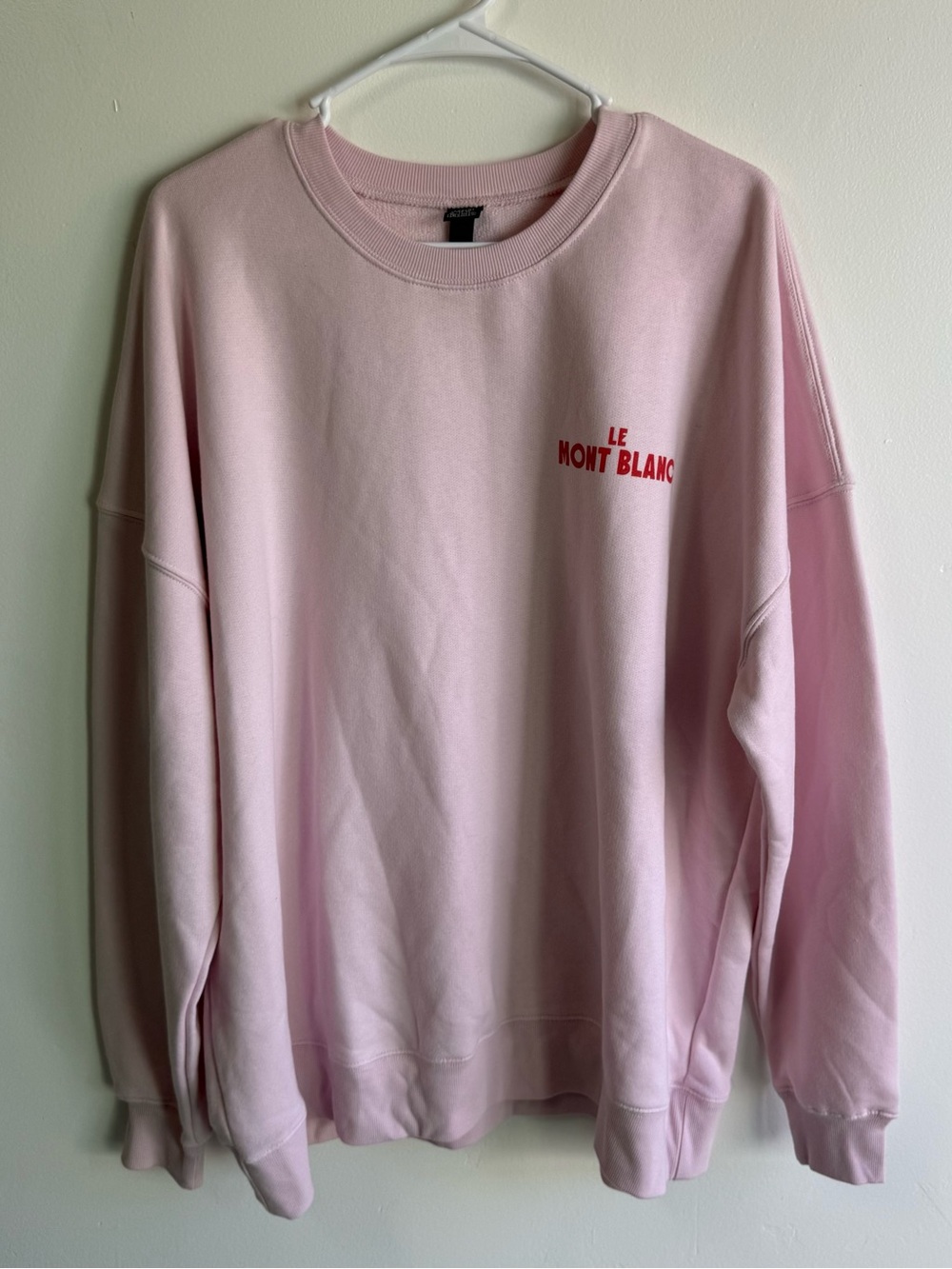 Wild Fable Pink Le Mont Blanc Graphic Fleece-Lined Sweatshirt size XL